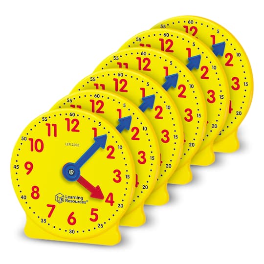 Learning Resources Big Time 4" Mini Clocks, 6ct. | 4" x 4" | Michaels®